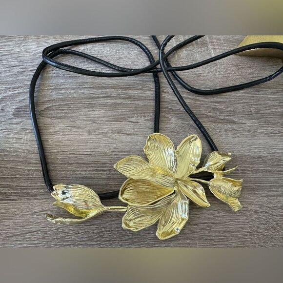 Flower cord belt N794